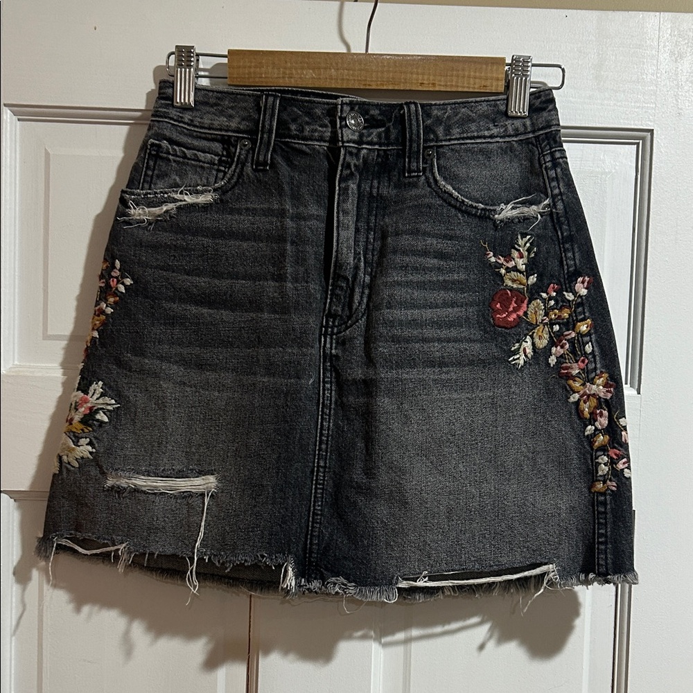 Abercrombie Denim Floral mini skirt